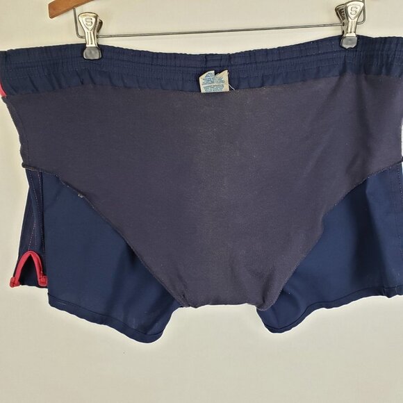 Adidas Vintage 1980s Running Shorts Made in USA Blue Red Trefoil Size XL - Picture 12 of 13